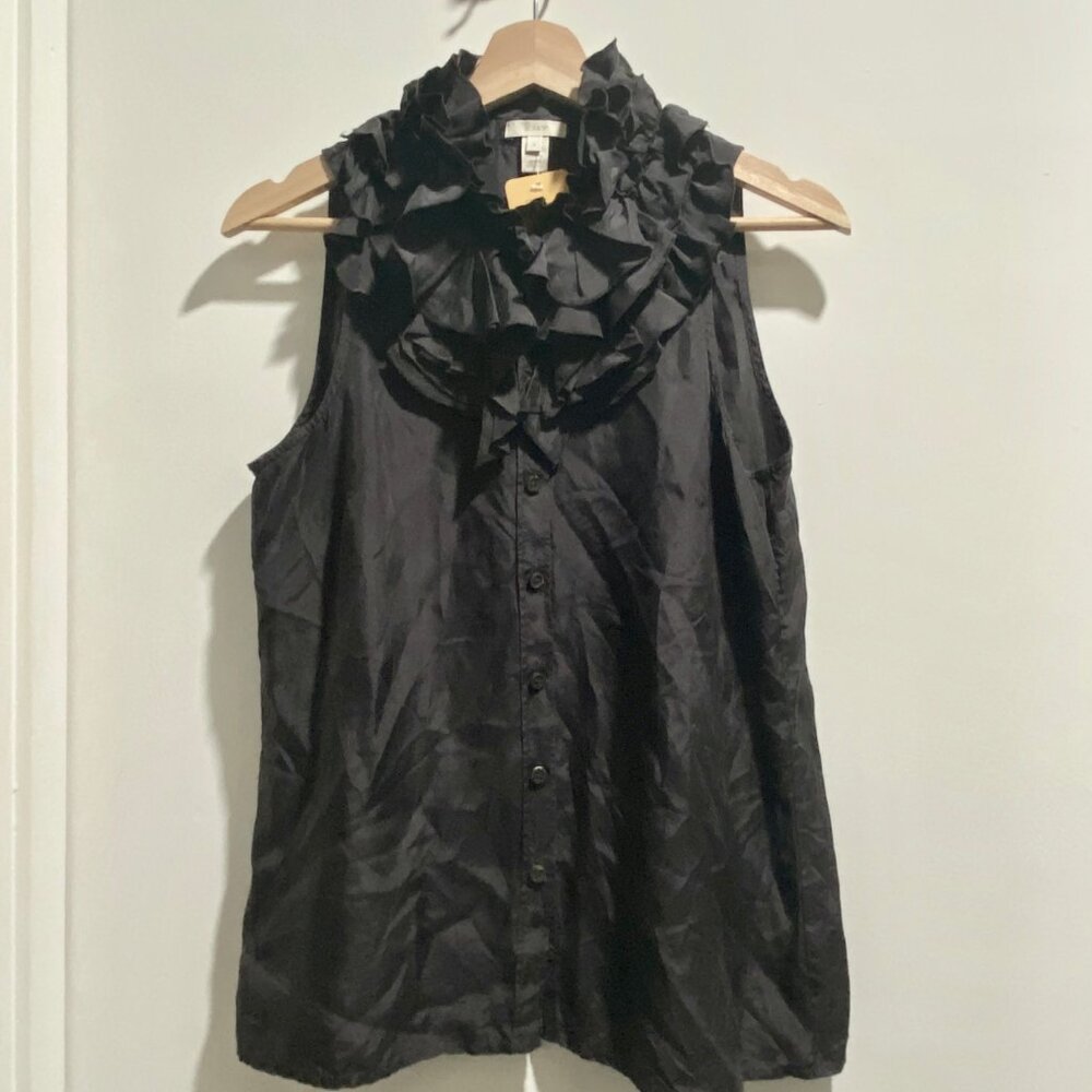 J.Crew Silk Bohemian Whimsigoth Fairy Ruffle Clown Rococo Victorian Tank Top…
